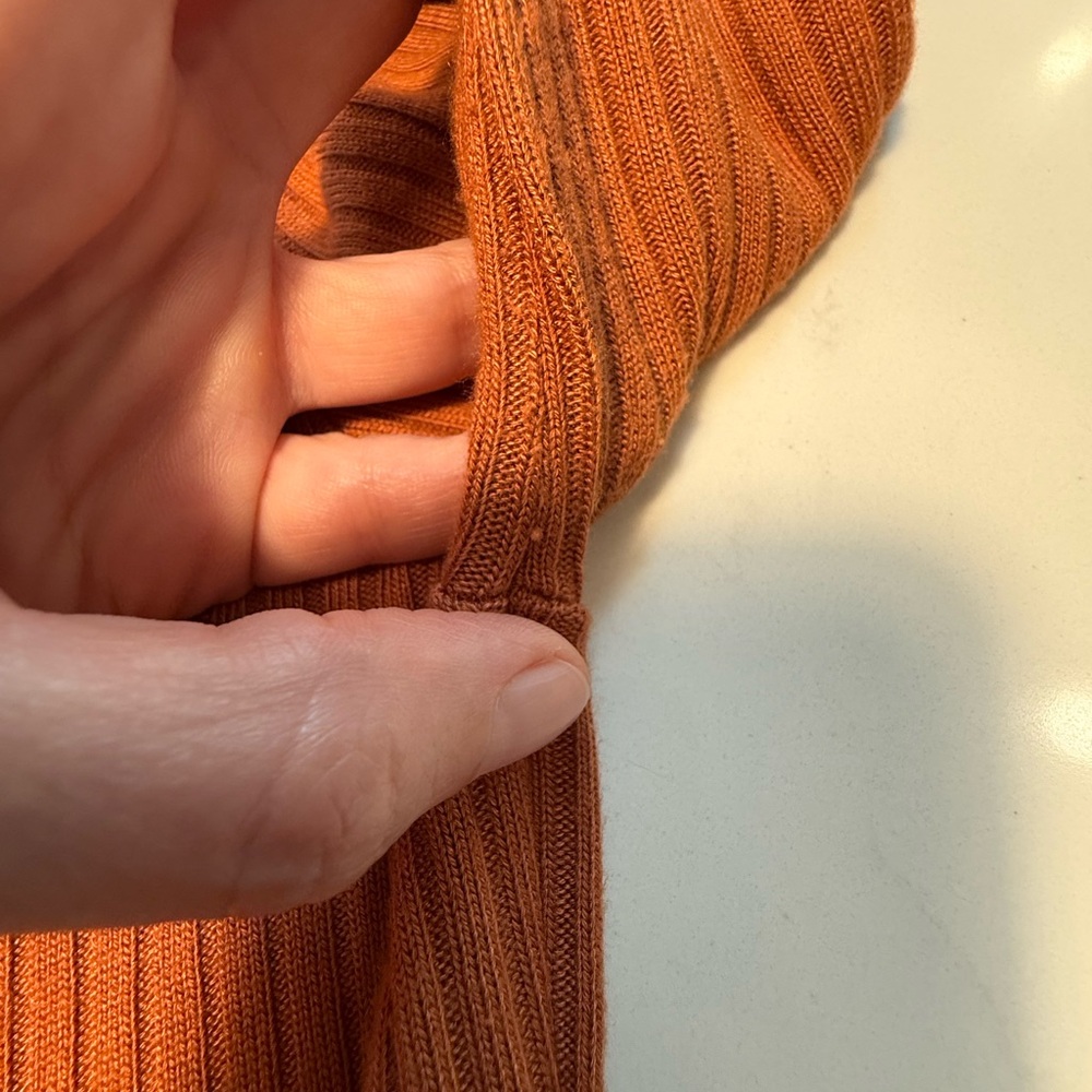 Reformation Orange Ribbed Tee - Picture 5 of 7